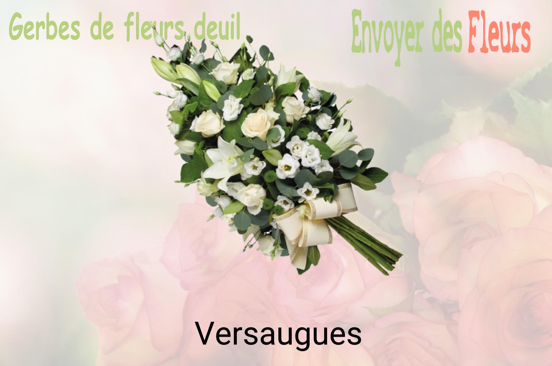 Gerbe de fleurs de deuil livrée à Versaugues